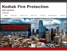 Tablet Screenshot of kodiakfiretexas.com